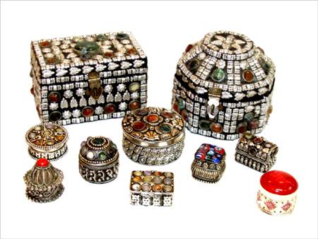 Brass Jewelry Boxes - Various Sizes, Gold | Handcrafted, Ornate Design, Ample Space, Durable Hinge Lid