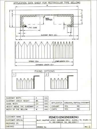 Application Data Sheet for Rectangular Bellow