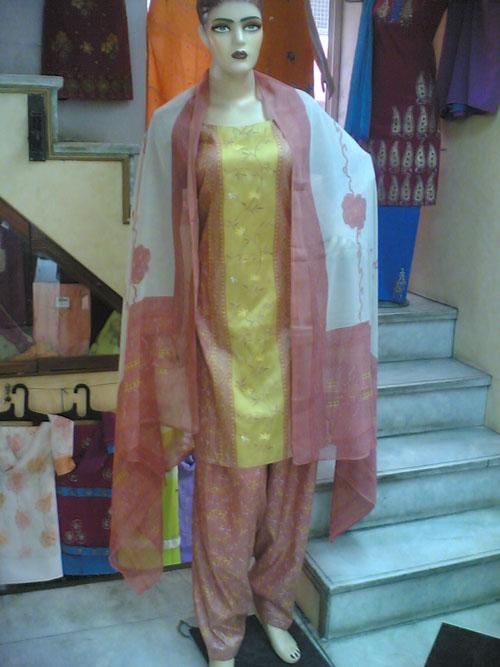 Paper Silk Readymade Salwar Kameez