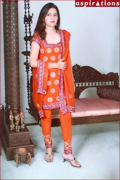Ethnic Garment - Silk Blend, 54 Inches, Orange | Hand-Embroidered, Elegant Design, Soft Fabric, Comfortable Fit, Vibrant Colors, Unique Style, Handcrafted Detail