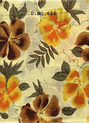 Printed Cotton Fabric - Cotton, 44" Width, 150 gsm, Orange | Soft Texture, Vibrant Floral Print, Durable, Versatile Use