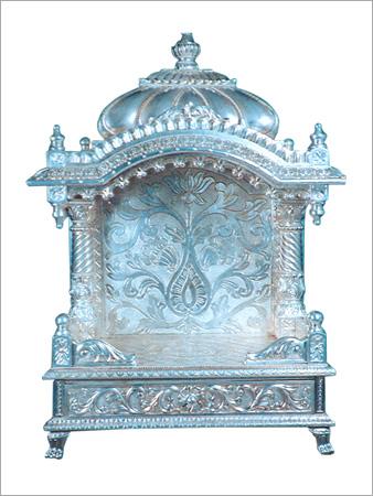 Designer Mandir - Silver Foil Variable Dimensions | Handcrafted Decorative Home DÃ©cor Intricate Religious Display Traditional Style