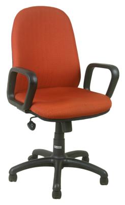 Medium Back Executive Chair - Polyurethane, 18x22 Inches Back, Nylon Base | Ergonomic, Pneumatic Height, Synchronous Tilt, Armrests