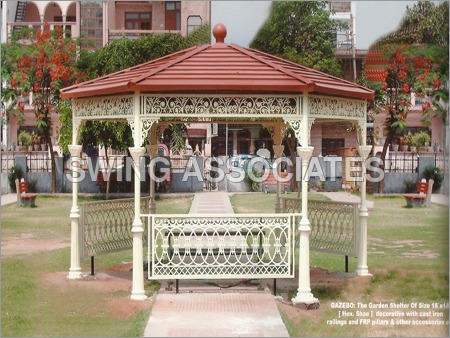 Red And White Garden Canopy