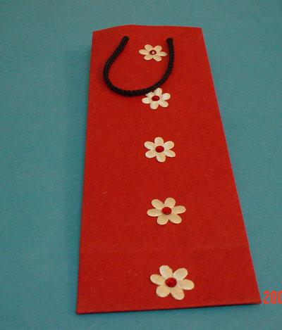 Wine Carry Bag - Paper 12x4x1 Inches Red | Elegant Design Secure Closure Durable Material Easy to Carry