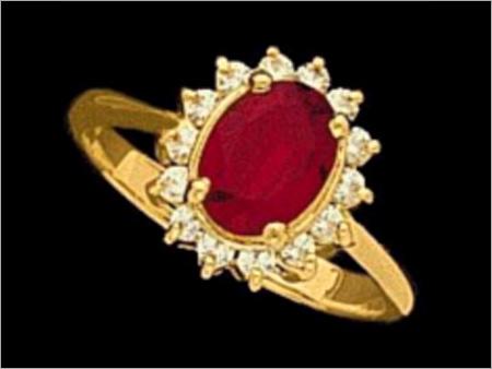 Yellow Gold Ruby and Diamond Ring