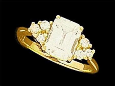 Gold And Topaz Diamond Ring