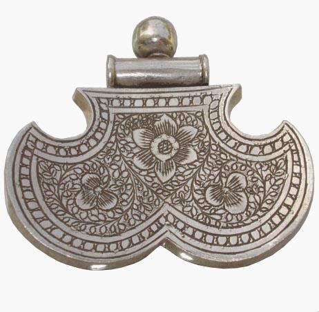 Silver Plain Engraved Pendant - Sterling Silver 20x15 mm, Elegant Durable Design