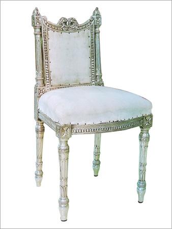 Chair - Fabric & Wood, 40x50x100cm | Stylish Silver Design, Comfortable Seating, Durable Frame, Elegant Style, 1-Year Warranty