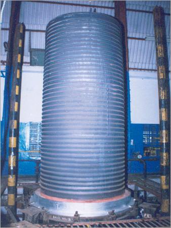 Fully Corrugated AISI 310 Retort for Bell Annealing Furnace - Cylindrical Pressure Vessel, Argon Welded, Heat and Corrosion Resistant
