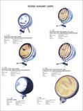 Round Auxiliary Lamps - Metal And Glass, Compact Size, Adjustable Angle, Bright Light, Ip Rated Protection