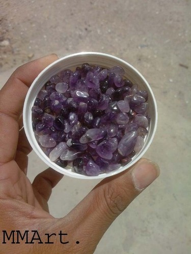 Amethyst Stone healing gravels and biomate polished stone chips round pebbles