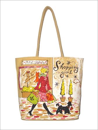 Printed Cotton Beach Bag