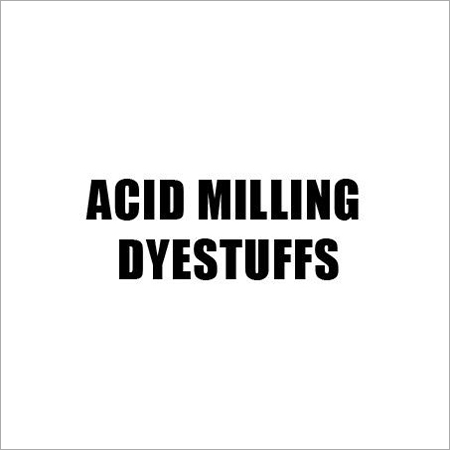 Milling Acid Dyestuffs Application: For Industrial And Laboratory Use