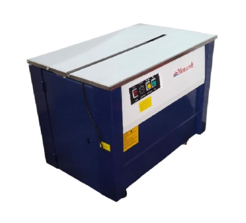 Strapping Machine - 895x570x735 mm , White & Blue, Semi-Automatic Operation, 15-60 kg Capacity, Human Machine Interface Control