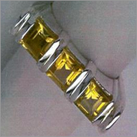 Citrine with Silver Ring