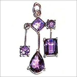Amethyst Silver Pendant