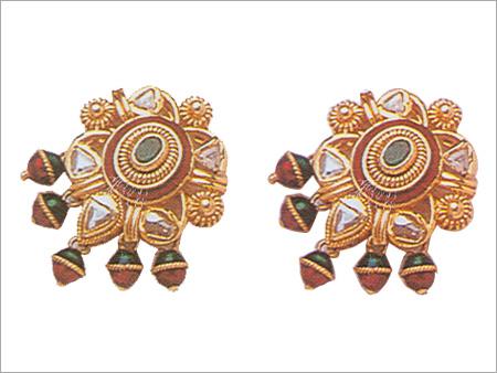 Gold and Precious Stone Earrings