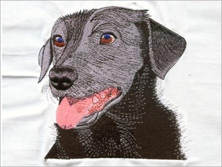 Animal Logo Embroidery - Embroidery Thread, Variable Size, Black | High Detail, Durable, Customizable, Versatile