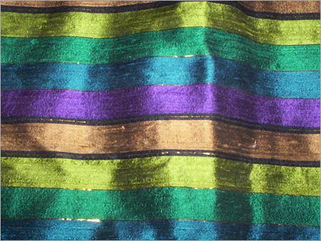 Dupion Stripes Silk Fabric