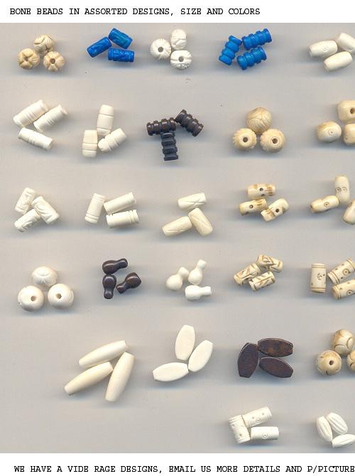 BONE BEADS ASSORTED