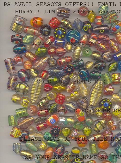 Gold Foil Beads