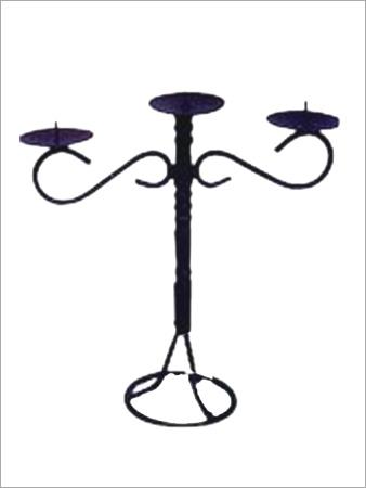 Blue Glass Candle Stand