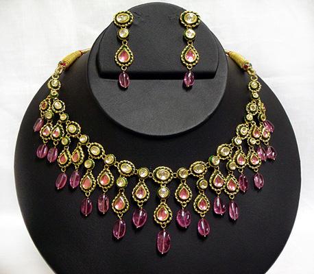 Kundan Polki Necklace Set