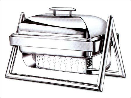 Chafing Dish- Rect. Lift Top With A-Model Steel Legs