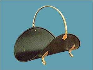 Brass & Black Polished Wood Holder