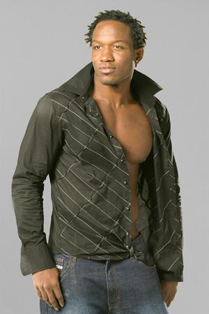 BLACK SHIRT WITH WHITE PINTUCKS
