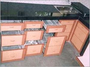 Kitchen Trolley - Wooden Variable Dimensions Brown | Mobile Storage Multiple Drawers Easy Movement