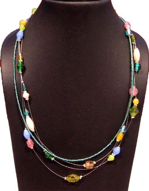 Beaded illusion Necklace