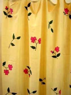 INDIAN 100% COTTON EMBD. CURTAIN