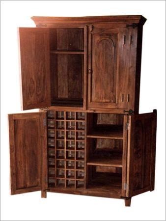 Wooden Wine Rack cum Almirah