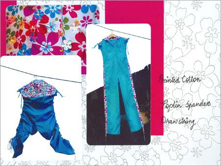 Printed Cotton, Poplin Spandex adn Draw String