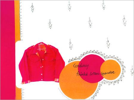 Corduroy Printed Cotton Spandex