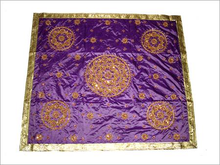 Rumala Sahib - Velvet 18x18 inches Purple, Gold Thread Embroidery | Elegant Design, Intricate Embroidery, Soft Texture, Gift Box Packaging