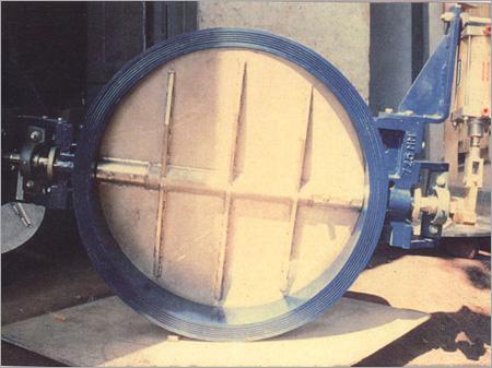 Wafer Type Butterfly Damper With Pneumatic Arrangement