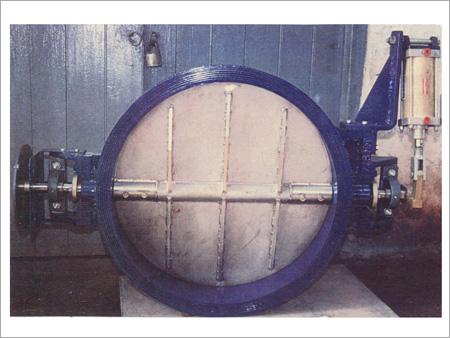 Wafer Type Butterfly Damper with Pneumatic Arrangement