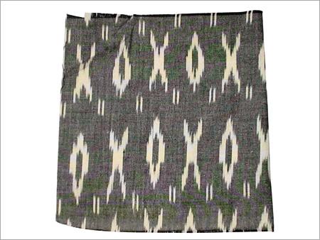 Handloom Fabric - Cotton, 45 Inches, Dark Grey | Handwoven Ikat, Soft Texture, Durable, Versatile Use, Eco-Friendly