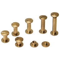 Brass Stud Screws - Solid Brass, Thread Sizes M3 to M20, Lengths Up to 100mm, Golden Color | Simple to Fit, High Strength, Dimensional Accuracy