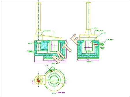 Salt bath furnace Autocad done
