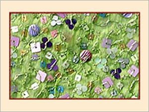 Hand Embroidered Silk Fabric