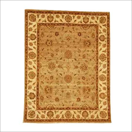 406 Brown-Beige - Wool Blend, Variable Dimensions, Beige Floral | Durable, Elegant, Soft, Comfortable Floor Covering
