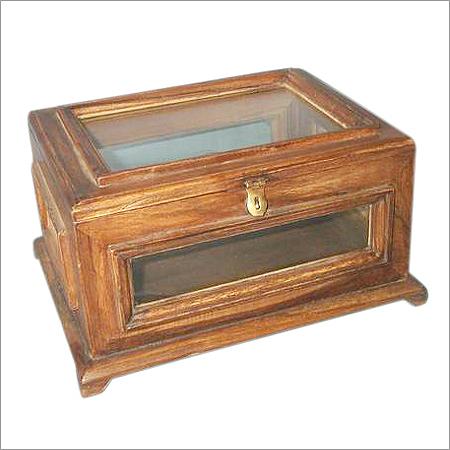 Wooden Glass Jewellery Box