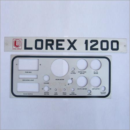 Name Plate and Control Plates