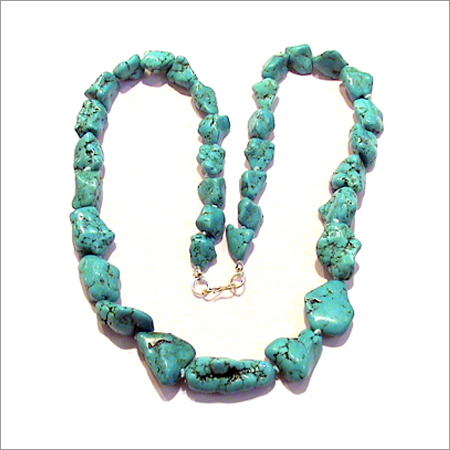 Precious/Semi Precious Stone Necklace - Turquoise, 18 Inches, Spring Ring Clasp | Elegant Design, Durable Material, Unique Style, Attractive Look