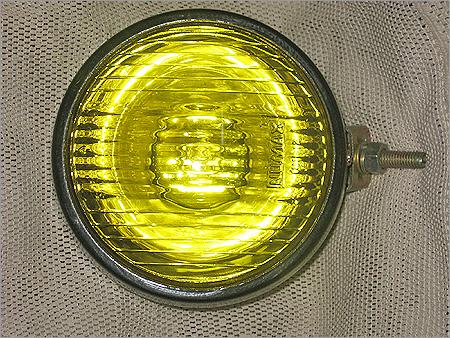 Head Lamp - Metal & Glass, 10cm Diameter, Yellow Light, 12V 55W Halogen, IP67 Protection, Wide Beam, Durable Design, Easy Install