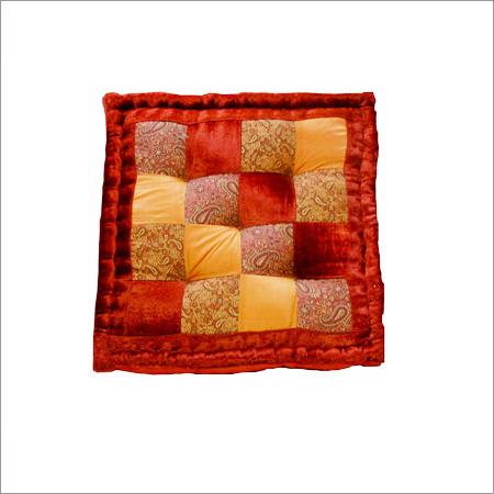 Floor Cushion - Cotton Fabric , 16x16 Inches, Red | Durable Material, Easy Cleaning, Soft Comfort, Stylish Design, Floor Protection